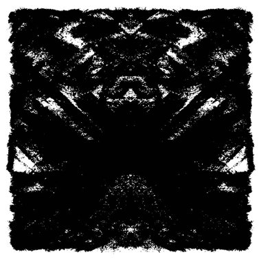 Grunge üst üste biniyor. Soyut siyah-beyaz vektör arkaplanı. Çatlak, leke ve noktalarda kirli desenli tek renkli klasik yüzey. Karanlık korku tarzında eski bir duvar.