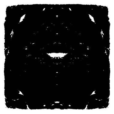 Grunge üst üste biniyor. Soyut siyah-beyaz vektör arkaplanı. Çatlak, leke ve noktalarda kirli desenli tek renkli klasik yüzey. Karanlık korku tarzında eski bir duvar.