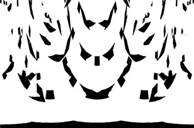 Grunge üst üste biniyor. Soyut siyah-beyaz vektör arkaplanı. Çatlak, leke ve noktalarda kirli desenli tek renkli klasik yüzey. Karanlık korku tarzında eski bir duvar.