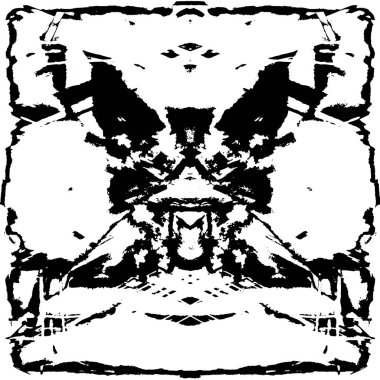 Grunge üst üste biniyor. Soyut siyah-beyaz vektör arkaplanı. Çatlak, leke ve noktalarda kirli desenli tek renkli klasik yüzey. Karanlık korku tarzında eski bir duvar.