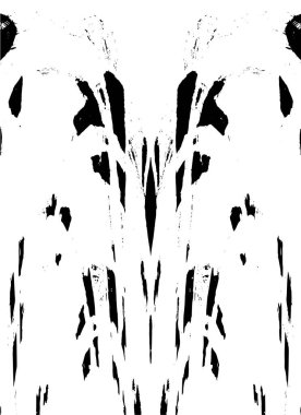 Grunge dikey olarak simetrik siyah beyaz doku. Tek renkli yıpranmış kaplama deseni. 