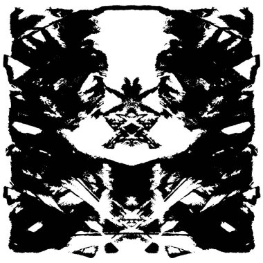 Grunge üst üste biniyor. Soyut siyah-beyaz vektör arkaplanı. Çatlak, leke ve noktalarda kirli desenli tek renkli klasik yüzey. Karanlık korku tarzında eski bir duvar.