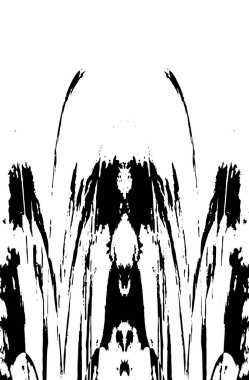 Grunge dikey olarak simetrik siyah beyaz doku. Tek renkli yıpranmış kaplama deseni. 
