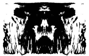 Grunge dikey olarak simetrik siyah beyaz doku. Tek renkli yıpranmış kaplama deseni. 