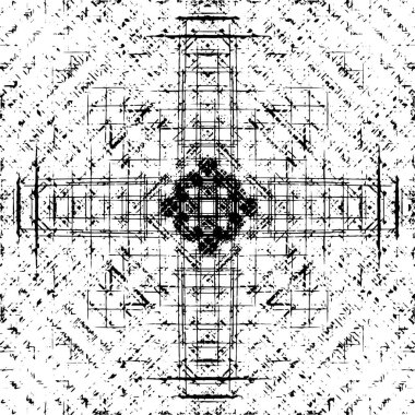 Siyah ve beyaz grunge arka plan, vektör çizim 