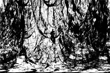 Siyah ve beyaz grunge arka plan, vektör çizim 