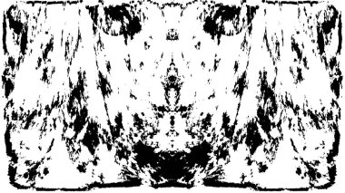 Grunge dikey olarak simetrik siyah beyaz doku. Tek renkli yıpranmış kaplama deseni. 