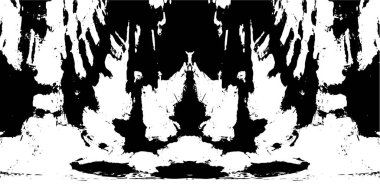 Grunge dikey olarak simetrik siyah beyaz doku. Tek renkli yıpranmış kaplama deseni. 