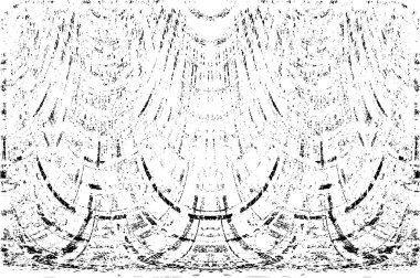 Grunge dikey olarak simetrik siyah beyaz doku. Tek renkli yıpranmış kaplama deseni. 