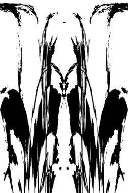 Grunge dikey olarak simetrik siyah beyaz doku. Tek renkli yıpranmış kaplama deseni. 