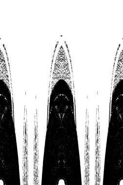 Grunge dikey olarak simetrik siyah beyaz doku. Tek renkli yıpranmış kaplama deseni. 