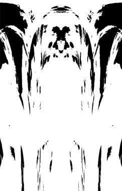 Grunge dikey olarak simetrik siyah beyaz doku. Tek renkli yıpranmış kaplama deseni. 