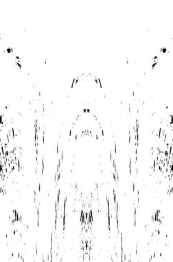 Grunge dikey olarak simetrik siyah beyaz doku. Tek renkli yıpranmış kaplama deseni. 