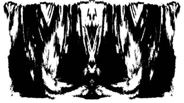 Grunge dikey olarak simetrik siyah beyaz doku. Tek renkli yıpranmış kaplama deseni. 