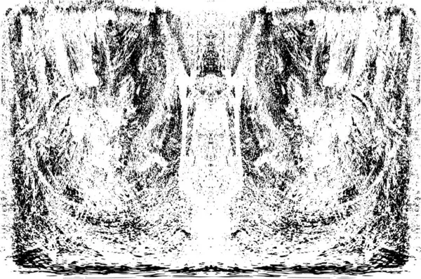 Grunge dikey olarak simetrik siyah beyaz doku. Tek renkli yıpranmış kaplama deseni. 