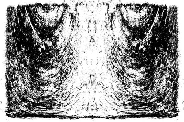 Grunge dikey olarak simetrik siyah beyaz doku. Tek renkli yıpranmış kaplama deseni. 