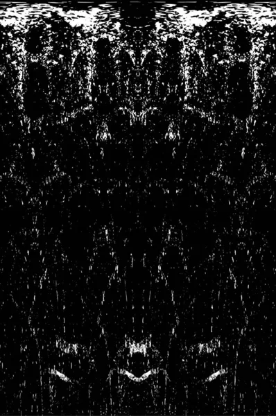 Grunge dikey olarak simetrik siyah beyaz doku. Tek renkli yıpranmış kaplama deseni. 