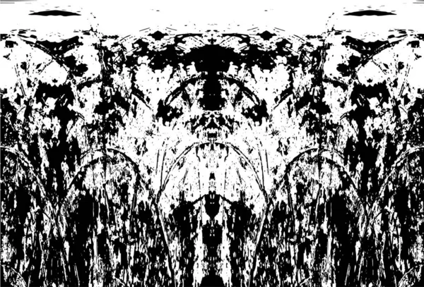 Grunge dikey olarak simetrik siyah beyaz doku. Tek renkli yıpranmış kaplama deseni. 