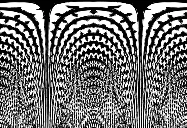 Grunge dikey olarak simetrik siyah beyaz doku. Tek renkli yıpranmış kaplama deseni. 