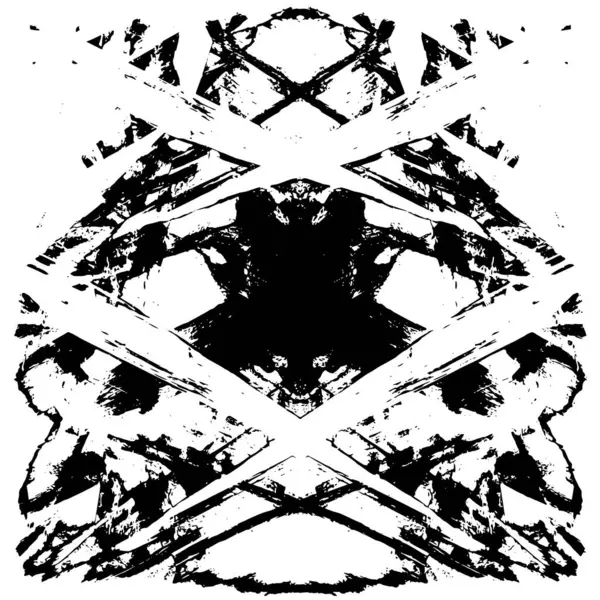 Siyah beyaz dokusunda sıkıntılı bir arka plan. soyut vektör illüstrasyonu. 