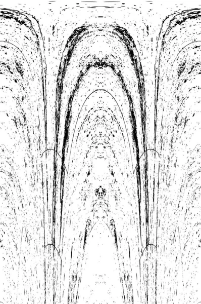 Grunge üst üste biniyor. Soyut siyah-beyaz vektör arkaplanı. Çatlak, leke ve noktalarda kirli desenli tek renkli klasik yüzey. Karanlık korku tarzında eski bir duvar.