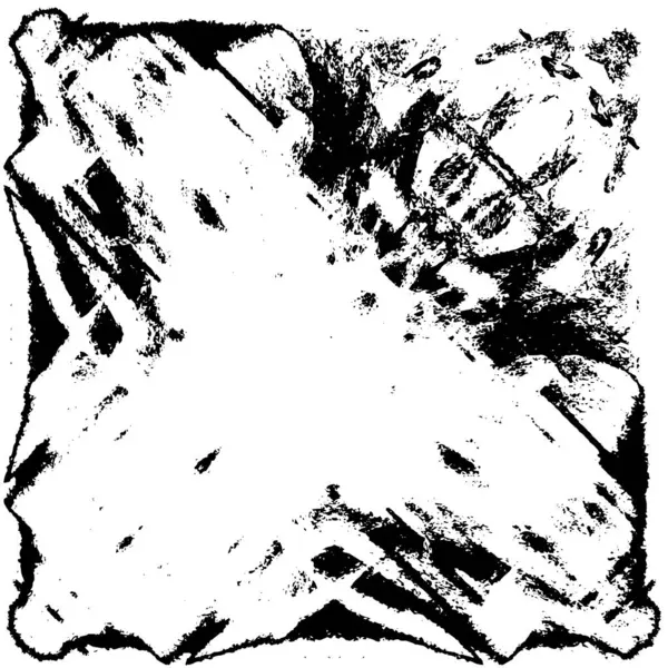 Grunge üst üste biniyor. Soyut siyah-beyaz vektör arkaplanı. Çatlak, leke ve noktalarda kirli desenli tek renkli klasik yüzey. Karanlık korku tarzında eski bir duvar.