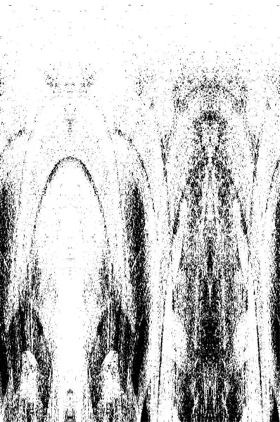 Grunge üst üste biniyor. Soyut siyah-beyaz vektör arkaplanı. Çatlak, leke ve noktalarda kirli desenli tek renkli klasik yüzey. Karanlık korku tarzında eski bir duvar.