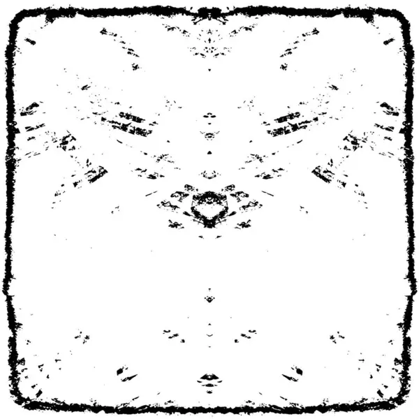 Grunge üst üste biniyor. Soyut siyah-beyaz vektör arkaplanı. Çatlak, leke ve noktalarda kirli desenli tek renkli klasik yüzey. Karanlık korku tarzında eski bir duvar.