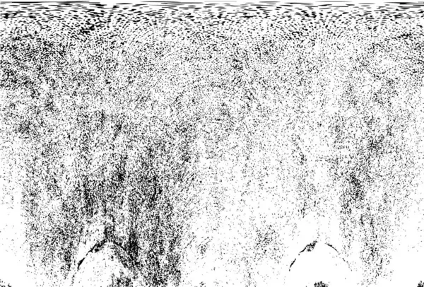 Grunge üst üste biniyor. Soyut siyah-beyaz vektör arkaplanı. Çatlak, leke ve noktalarda kirli desenli tek renkli klasik yüzey. Karanlık korku tarzında eski bir duvar.