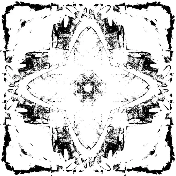 Grunge üst üste biniyor. Soyut siyah-beyaz vektör arkaplanı. Çatlak, leke ve noktalarda kirli desenli tek renkli klasik yüzey. Karanlık korku tarzında eski bir duvar.