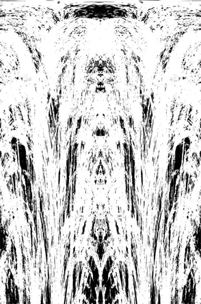 Grunge üst üste biniyor. Soyut siyah-beyaz vektör arkaplanı. Çatlak, leke ve noktalarda kirli desenli tek renkli klasik yüzey. Karanlık korku tarzında eski bir duvar.