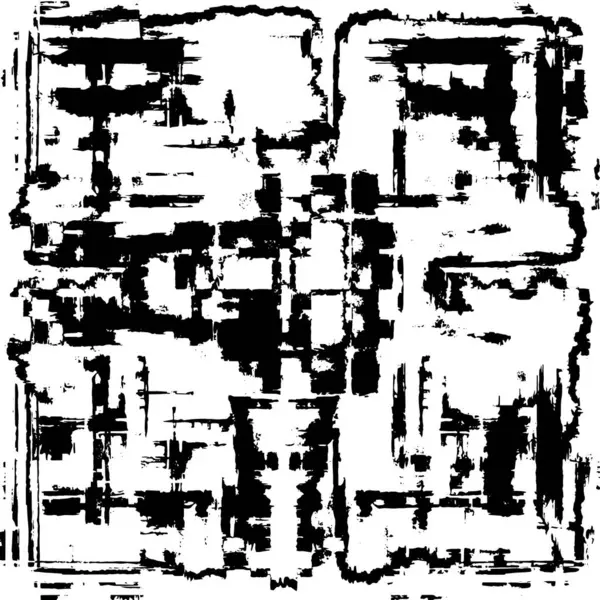 Grunge üst üste biniyor. Soyut siyah-beyaz vektör arkaplanı. Çatlak, leke ve noktalarda kirli desenli tek renkli klasik yüzey. Karanlık korku tarzında eski bir duvar.