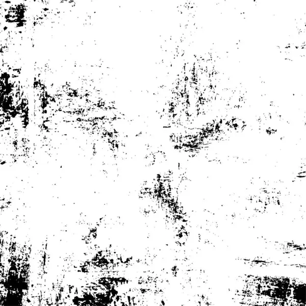 Grunge üst üste biniyor. Soyut siyah-beyaz vektör arkaplanı. Çatlak, leke ve noktalarda kirli desenli tek renkli klasik yüzey. Karanlık korku tarzında eski bir duvar.