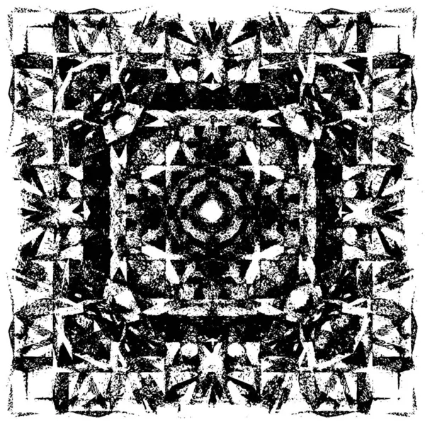 Grunge üst üste biniyor. Soyut siyah-beyaz vektör arkaplanı. Çatlak, leke ve noktalarda kirli desenli tek renkli klasik yüzey. Karanlık korku tarzında eski bir duvar.