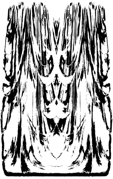 Grunge üst üste biniyor. Soyut siyah-beyaz vektör arkaplanı. Çatlak, leke ve noktalarda kirli desenli tek renkli klasik yüzey. Karanlık korku tarzında eski bir duvar.