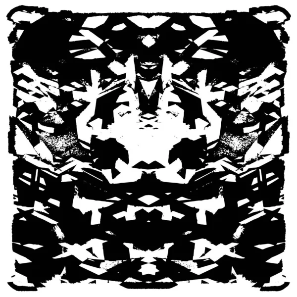 Grunge üst üste biniyor. Soyut siyah-beyaz vektör arkaplanı. Çatlak, leke ve noktalarda kirli desenli tek renkli klasik yüzey. Karanlık korku tarzında eski bir duvar.