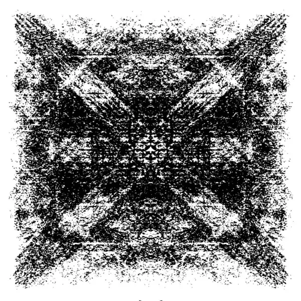 Grunge üst üste biniyor. Soyut siyah-beyaz vektör arkaplanı. Çatlak, leke ve noktalarda kirli desenli tek renkli klasik yüzey. Karanlık korku tarzında eski bir duvar.
