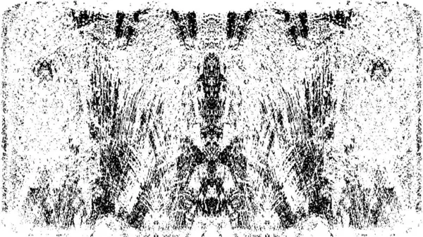 Grunge üst üste biniyor. Soyut siyah-beyaz vektör arkaplanı. Çatlak, leke ve noktalarda kirli desenli tek renkli klasik yüzey. Karanlık korku tarzında eski bir duvar.