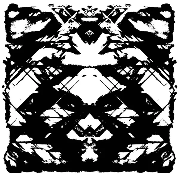 Grunge üst üste biniyor. Soyut siyah-beyaz vektör arkaplanı. Çatlak, leke ve noktalarda kirli desenli tek renkli klasik yüzey. Karanlık korku tarzında eski bir duvar.