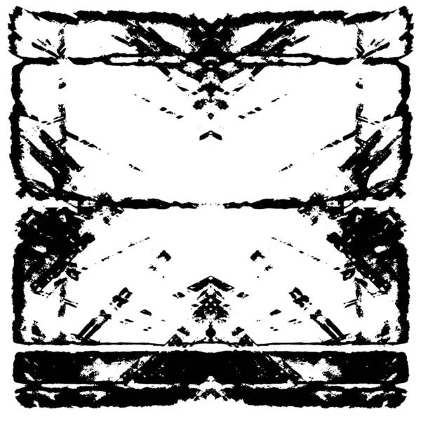 Grunge üst üste biniyor. Soyut siyah-beyaz vektör arkaplanı. Çatlak, leke ve noktalarda kirli desenli tek renkli klasik yüzey. Karanlık korku tarzında eski bir duvar.