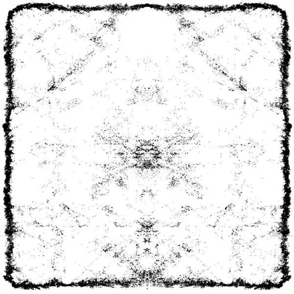 Grunge üst üste biniyor. Soyut siyah-beyaz vektör arkaplanı. Çatlak, leke ve noktalarda kirli desenli tek renkli klasik yüzey. Karanlık korku tarzında eski bir duvar.