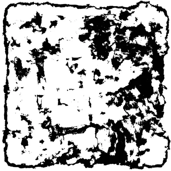 Grunge üst üste biniyor. Soyut siyah-beyaz vektör arkaplanı. Çatlak, leke ve noktalarda kirli desenli tek renkli klasik yüzey. Karanlık korku tarzında eski bir duvar.