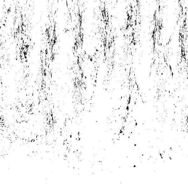 Grunge üst üste biniyor. Soyut siyah-beyaz vektör arkaplanı. Çatlak, leke ve noktalarda kirli desenli tek renkli klasik yüzey. Karanlık korku tarzında eski bir duvar.
