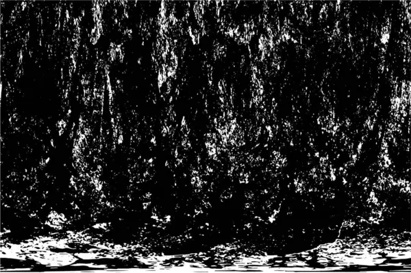 Grunge üst üste biniyor. Soyut siyah-beyaz vektör arkaplanı. Çatlak, leke ve noktalarda kirli desenli tek renkli klasik yüzey. Karanlık korku tarzında eski bir duvar.