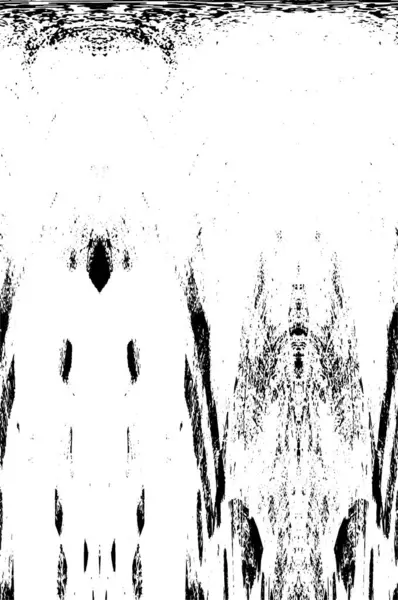 Grunge üst üste biniyor. Soyut siyah-beyaz vektör arkaplanı. Çatlak, leke ve noktalarda kirli desenli tek renkli klasik yüzey. Karanlık korku tarzında eski bir duvar.