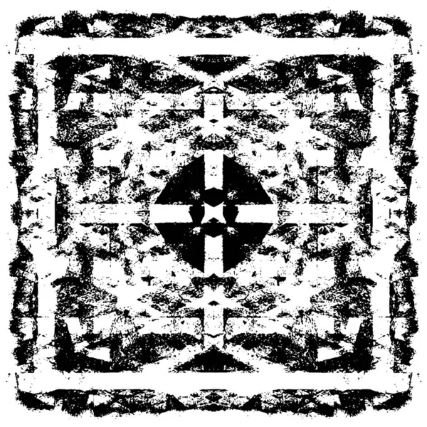 Grunge üst üste biniyor. Soyut siyah-beyaz vektör arkaplanı. Çatlak, leke ve noktalarda kirli desenli tek renkli klasik yüzey. Karanlık korku tarzında eski bir duvar.
