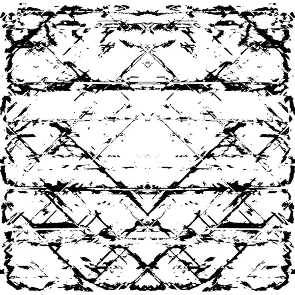 Grunge üst üste biniyor. Soyut siyah-beyaz vektör arkaplanı. Çatlak, leke ve noktalarda kirli desenli tek renkli klasik yüzey. Karanlık korku tarzında eski bir duvar.