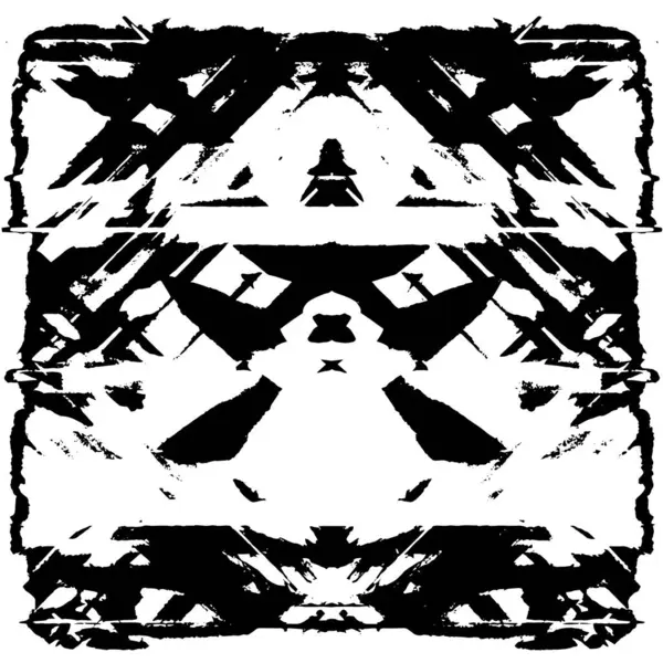 Grunge üst üste biniyor. Soyut siyah-beyaz vektör arkaplanı. Çatlak, leke ve noktalarda kirli desenli tek renkli klasik yüzey. Karanlık korku tarzında eski bir duvar.