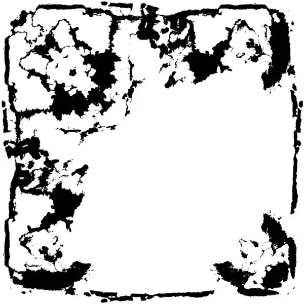 Grunge üst üste biniyor. Soyut siyah-beyaz vektör arkaplanı. Çatlak, leke ve noktalarda kirli desenli tek renkli klasik yüzey. Karanlık korku tarzında eski bir duvar.