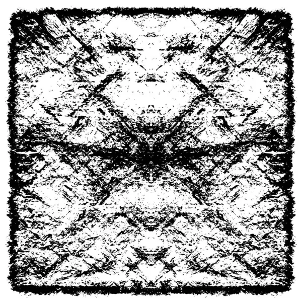 Grunge üst üste biniyor. Soyut siyah-beyaz vektör arkaplanı. Çatlak, leke ve noktalarda kirli desenli tek renkli klasik yüzey. Karanlık korku tarzında eski bir duvar.